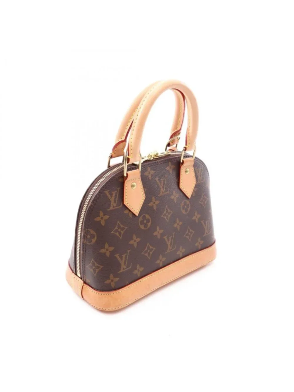 Louis Vuitton Alma BB Monogram 2-Way Canvas Leather Handbag